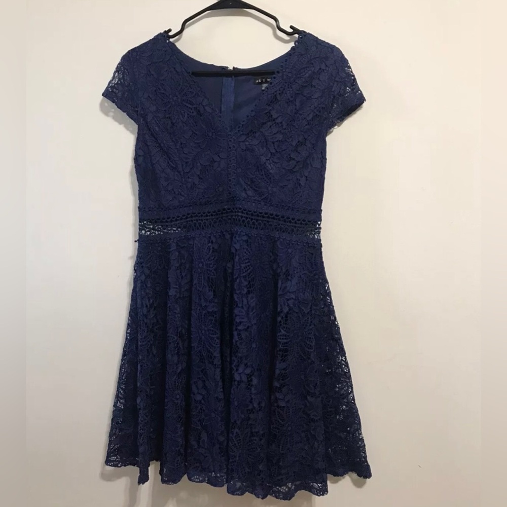 As U wish Lace blue dress size M